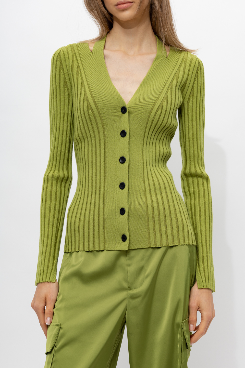 Proenza Schouler KOBIETY P ASZCZE D UGIE Ribbed cardigan Proenza